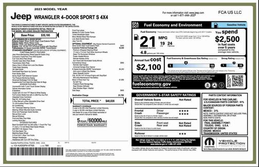 2023 Jeep Wrangler Sport S