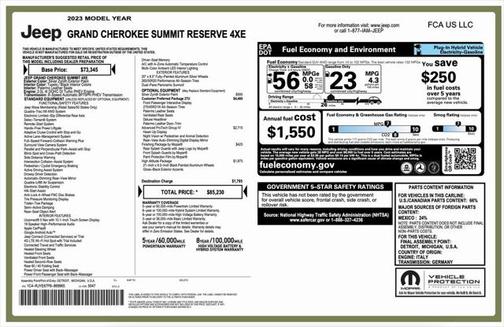 2023 Jeep Grand Cherokee 4xe Summit Reserve