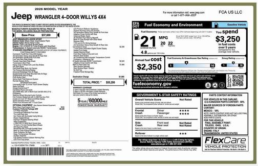 2026 Jeep Wrangler Willys