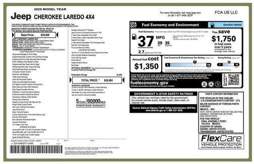 2026 Jeep Cherokee Laredo 4x4