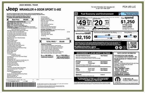 2025 Jeep Wrangler 4xe Sport S