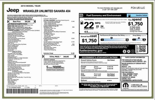 2019 Jeep Wrangler Unlimited Sahara