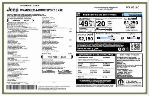 2025 Jeep Wrangler 4xe Sport S