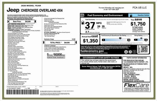 2026 Jeep Cherokee Overland