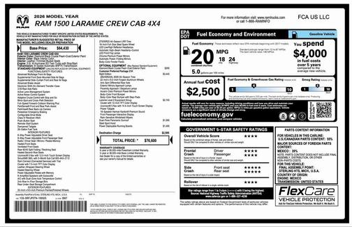 2026 RAM 1500 Laramie