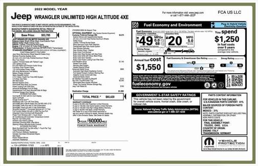 2022 Jeep Wrangler Unlimited 4xe Sahara High Altitude