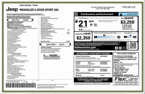 2026 Jeep Wrangler Sport
