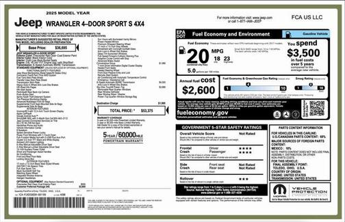 2025 Jeep Wrangler Sport S