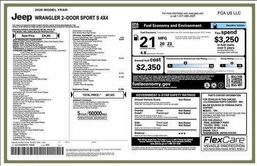 2026 Jeep Wrangler Sport S