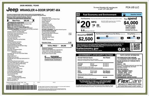 2026 Jeep Wrangler Sport