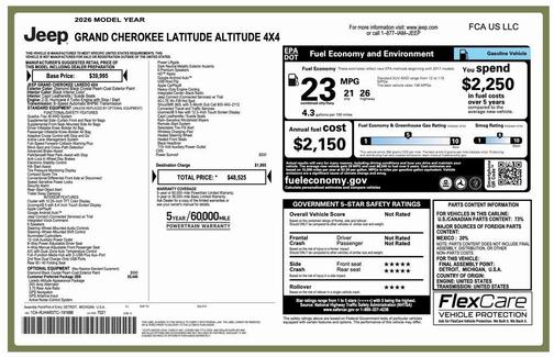 2026 Jeep Grand Cherokee Altitude