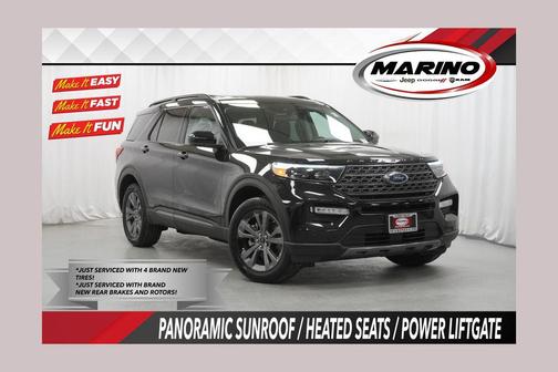 AGATE BLACK METALLIC 2022 Ford Explorer XLT