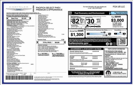 2025 Chrysler Pacifica Hybrid Premium S Appearance Pkg