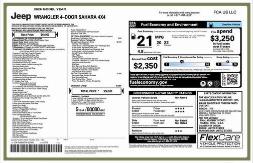 2026 Jeep Wrangler 4-Door Sahara 4x4