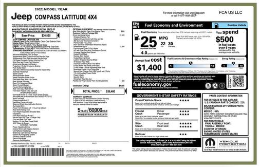 Billet Silver Metallic Clearcoat 2022 Jeep Compass Latitude