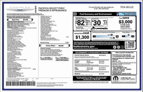 2025 Chrysler Pacifica Hybrid Premium S Appearance Pkg
