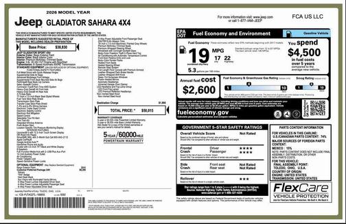 2026 Jeep Gladiator Sport