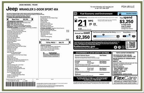 2026 Jeep Wrangler Sport