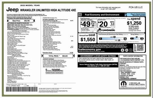 2022 Jeep Wrangler Unlimited 4xe Sahara High Altitude