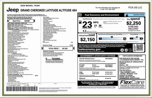 2026 Jeep Grand Cherokee Altitude