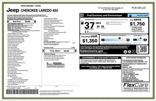 2026 Jeep Cherokee Laredo 4x4