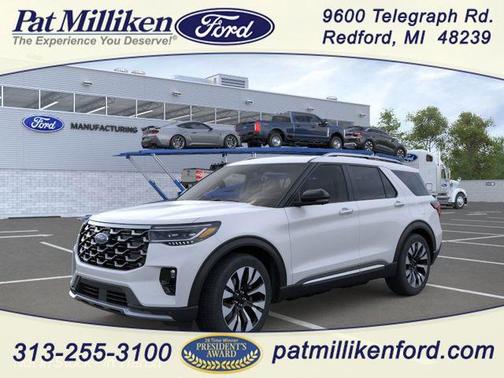 Space White Metallic 2026 Ford Explorer Platinum