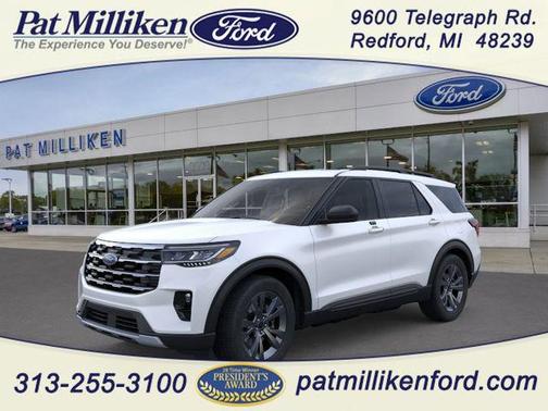 Star White Metallic Tri-Coat 2026 Ford Explorer Active