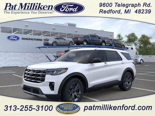Star White Metallic Tri-Coat 2026 Ford Explorer Active