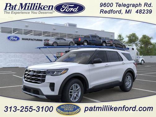 Space White Metallic 2026 Ford Explorer Active