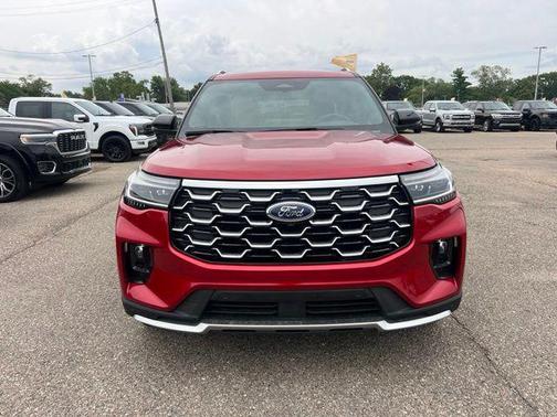 Rapid Red Metallic Tinted Clearcoat 2025 Ford Explorer Platinum