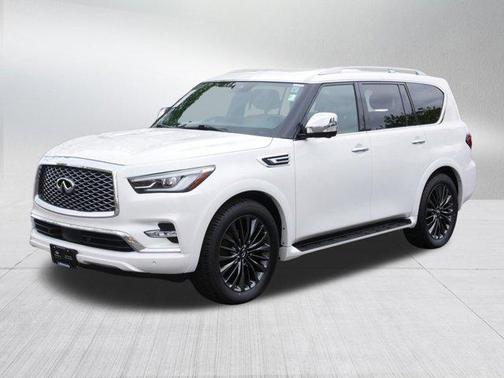 Moonstone White 2023 INFINITI QX80 SENSORY AWD
