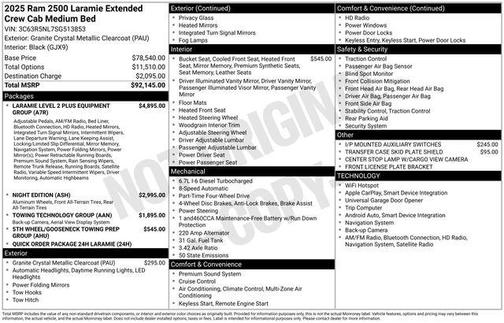 2025 RAM 2500 Laramie