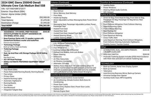 Onyx Black 2024 GMC Sierra 2500 Denali Ultimate