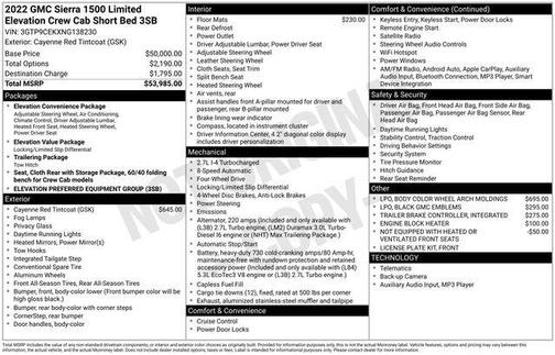 2022 GMC Sierra 1500 Limited Elevation