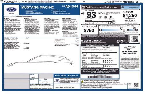 White Metallic 2023 Ford Mustang Mach-E Premium