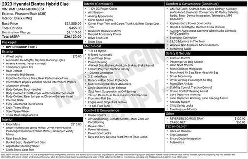 2023 Hyundai ELANTRA HEV Blue