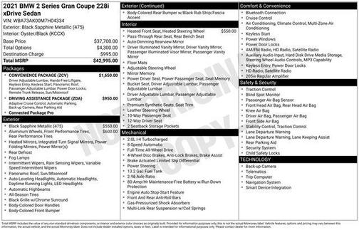 2021 BMW 228 Gran Coupe i xDrive