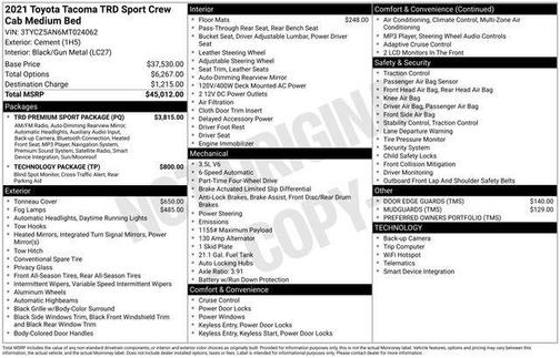 2021 Toyota Tacoma TRD Sport