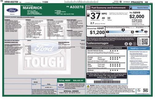 Oxford White 2023 Ford Maverick XLT