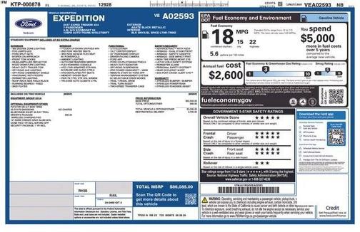Agate Black Metallic 2027 Ford Expedition TREMOR