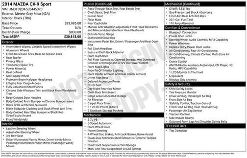 2014 Mazda CX-9 Sport