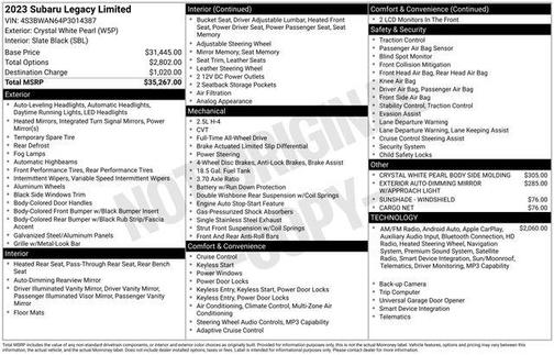2023 Subaru Legacy Limited