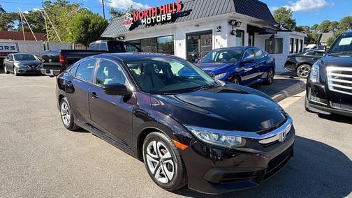 Black 2017 Honda Civic LX
