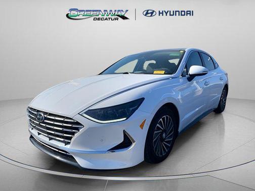 Serenity White 2023 Hyundai SONATA Hybrid Limited