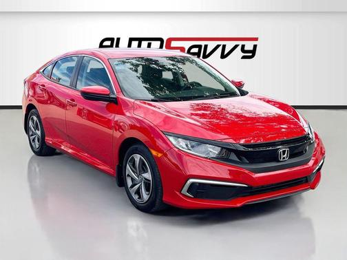 Red 2021 Honda Civic LX