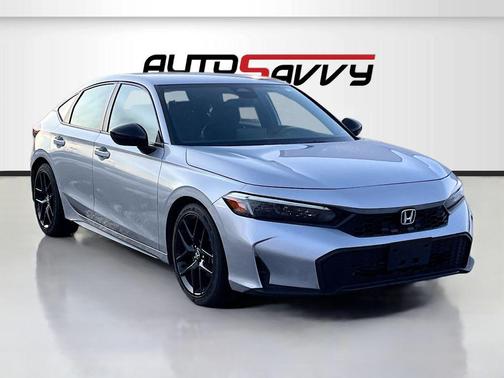 Solar Silver Metallic 2025 Honda Civic Sport