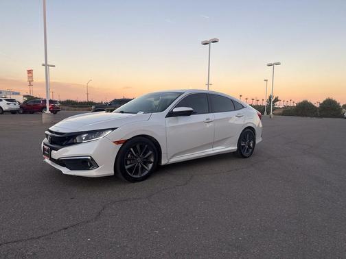 Platinum White Pearl 2019 Honda Civic EX