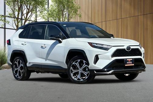 Wind Chill Pearl/Midnight Black Metallic 2025 Toyota RAV4 Hybrid XSE