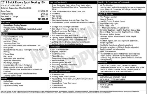 2019 Buick Encore Sport Touring