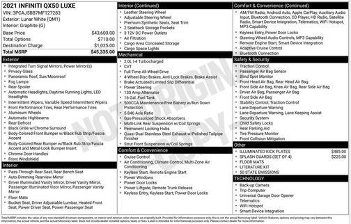 2021 INFINITI QX50 LUXE AWD